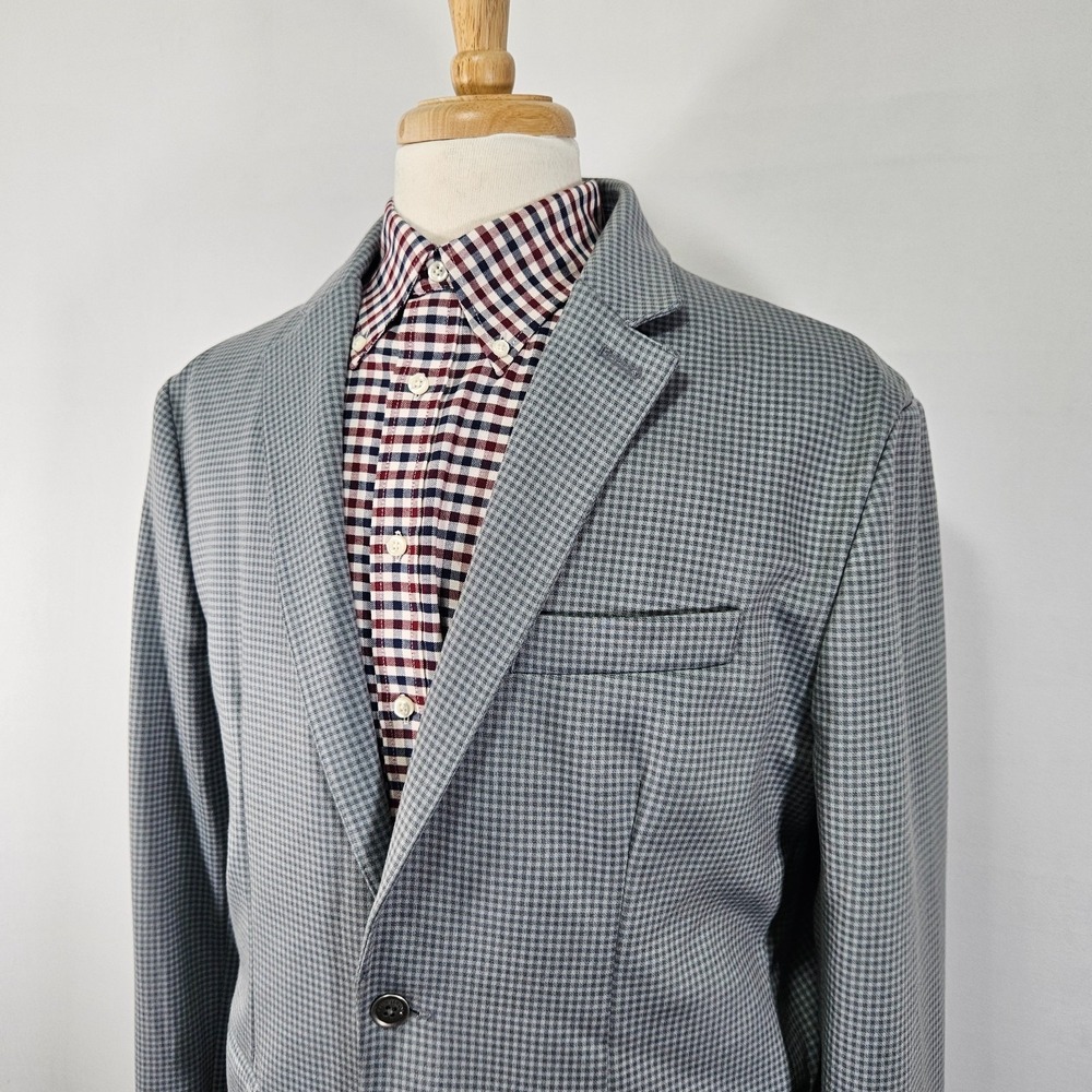 Construct Mens Sport Coat Blazer Two Button Knit Stretch Slim Fit Size 46R / XXL - Picture 8 of 15